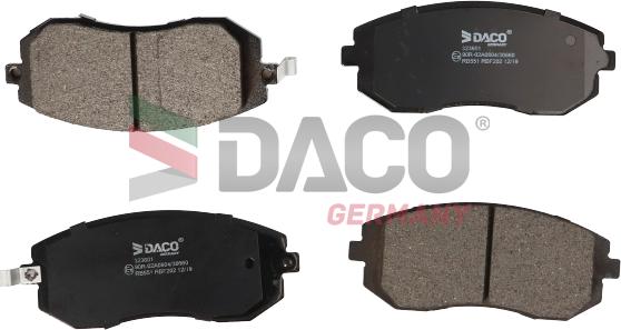 DACO Germany 323601 - Kit de plaquettes de frein, frein à disque cwaw.fr