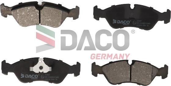 DACO Germany 323607 - Kit de plaquettes de frein, frein à disque cwaw.fr