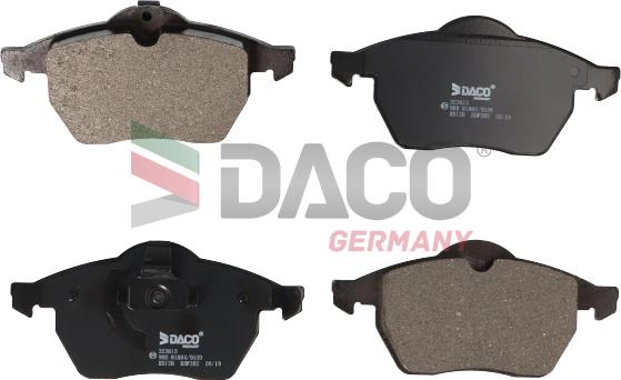 DACO Germany 323613 - Kit de plaquettes de frein, frein à disque cwaw.fr