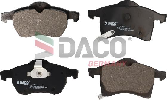 DACO Germany 323617 - Kit de plaquettes de frein, frein à disque cwaw.fr