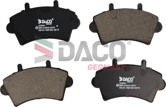 DACO Germany 323631 - Kit de plaquettes de frein, frein à disque cwaw.fr