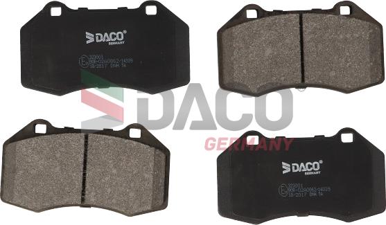 DACO Germany 323001 - Kit de plaquettes de frein, frein à disque cwaw.fr