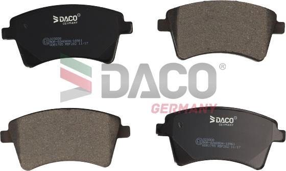 DACO Germany 323008 - Kit de plaquettes de frein, frein à disque cwaw.fr