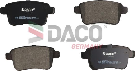 DACO Germany 323025 - Kit de plaquettes de frein, frein à disque cwaw.fr