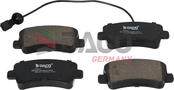 DACO Germany 323027 - Kit de plaquettes de frein, frein à disque cwaw.fr