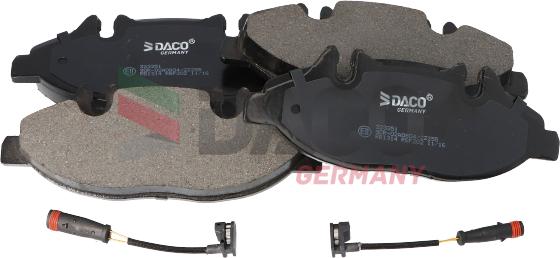 DACO Germany 323351 - Kit de plaquettes de frein, frein à disque cwaw.fr