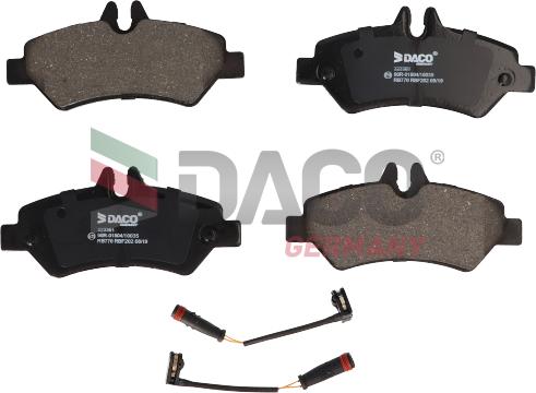 DACO Germany 323361 - Kit de plaquettes de frein, frein à disque cwaw.fr