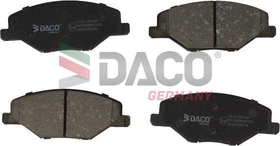 DACO Germany 323302 - Kit de plaquettes de frein, frein à disque cwaw.fr