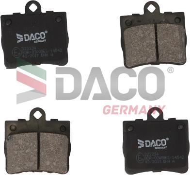 DACO Germany 323334 - Kit de plaquettes de frein, frein à disque cwaw.fr