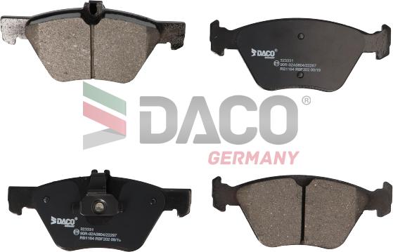 DACO Germany 323331 - Kit de plaquettes de frein, frein à disque cwaw.fr