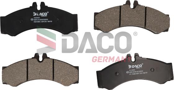 DACO Germany 323332 - Kit de plaquettes de frein, frein à disque cwaw.fr