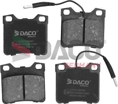 DACO Germany 323326 - Kit de plaquettes de frein, frein à disque cwaw.fr