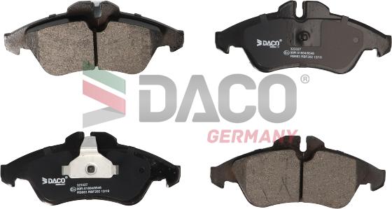 DACO Germany 323327 - Kit de plaquettes de frein, frein à disque cwaw.fr