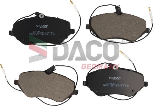 DACO Germany 323744 - Kit de plaquettes de frein, frein à disque cwaw.fr