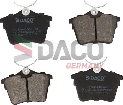 DACO Germany 323745 - Kit de plaquettes de frein, frein à disque cwaw.fr