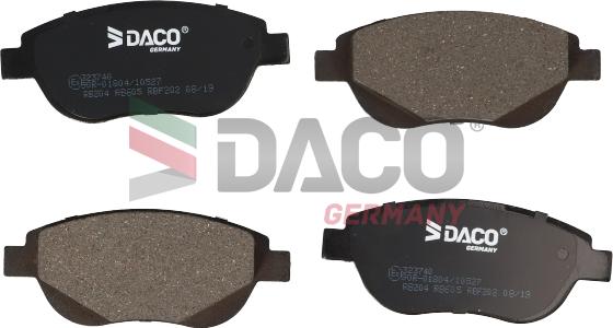 DACO Germany 323740 - Kit de plaquettes de frein, frein à disque cwaw.fr