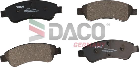 DACO Germany 323741 - Kit de plaquettes de frein, frein à disque cwaw.fr