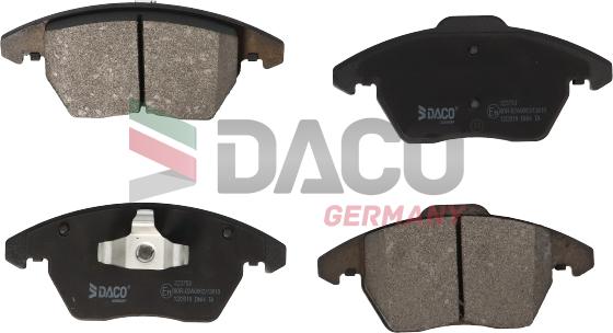 DACO Germany 323753 - Kit de plaquettes de frein, frein à disque cwaw.fr