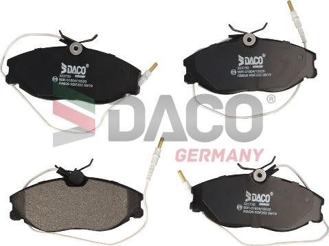 DACO Germany 323730 - Kit de plaquettes de frein, frein à disque cwaw.fr