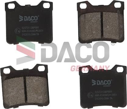 DACO Germany 323731 - Kit de plaquettes de frein, frein à disque cwaw.fr