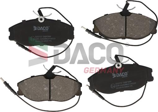 DACO Germany 323737 - Kit de plaquettes de frein, frein à disque cwaw.fr