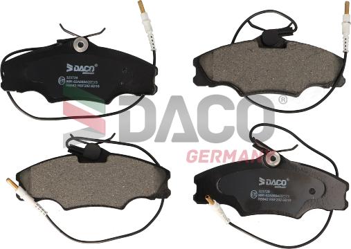 DACO Germany 323729 - Kit de plaquettes de frein, frein à disque cwaw.fr