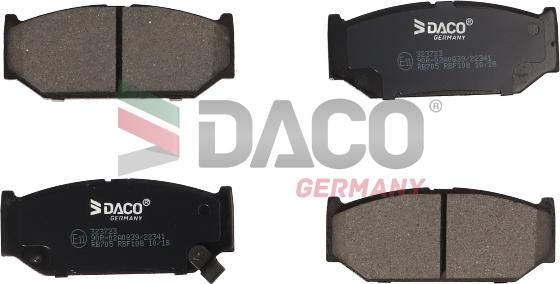 DACO Germany 323723 - Kit de plaquettes de frein, frein à disque cwaw.fr