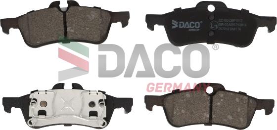 DACO Germany 322403 - Kit de plaquettes de frein, frein à disque cwaw.fr