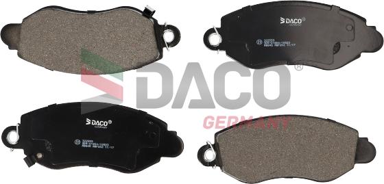 DACO Germany 322559 - Kit de plaquettes de frein, frein à disque cwaw.fr