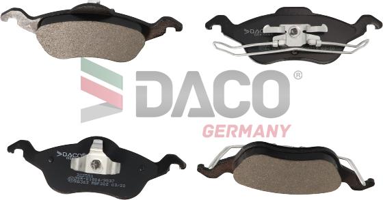 DACO Germany 322551 - Kit de plaquettes de frein, frein à disque cwaw.fr