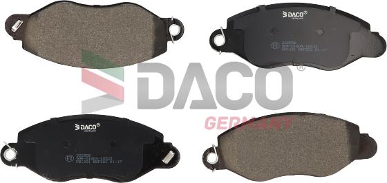 DACO Germany 322558 - Kit de plaquettes de frein, frein à disque cwaw.fr