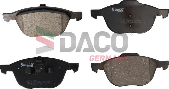 DACO Germany 322561 - Kit de plaquettes de frein, frein à disque cwaw.fr