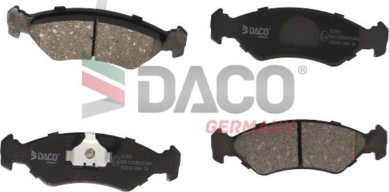 DACO Germany 322535 - Kit de plaquettes de frein, frein à disque cwaw.fr