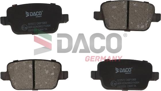 DACO Germany 322572 - Kit de plaquettes de frein, frein à disque cwaw.fr