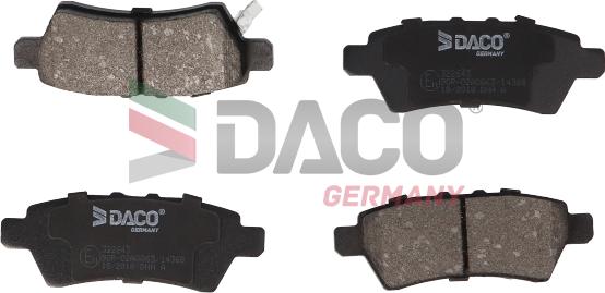 DACO Germany 322643 - Kit de plaquettes de frein, frein à disque cwaw.fr