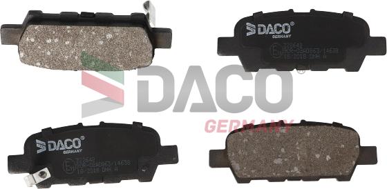 DACO Germany 322642 - Kit de plaquettes de frein, frein à disque cwaw.fr