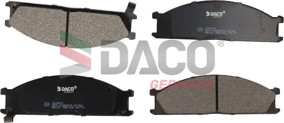 DACO Germany 322609 - Kit de plaquettes de frein, frein à disque cwaw.fr