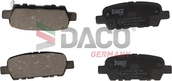 DACO Germany 322605 - Kit de plaquettes de frein, frein à disque cwaw.fr