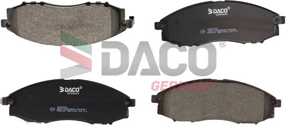 DACO Germany 322608 - Kit de plaquettes de frein, frein à disque cwaw.fr