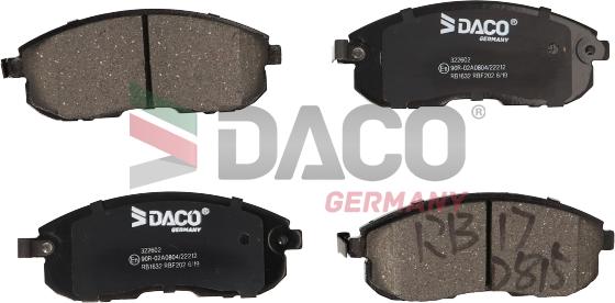 DACO Germany 322602 - Kit de plaquettes de frein, frein à disque cwaw.fr