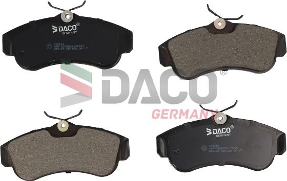 DACO Germany 322616 - Kit de plaquettes de frein, frein à disque cwaw.fr