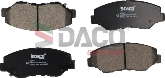 DACO Germany 322633 - Kit de plaquettes de frein, frein à disque cwaw.fr