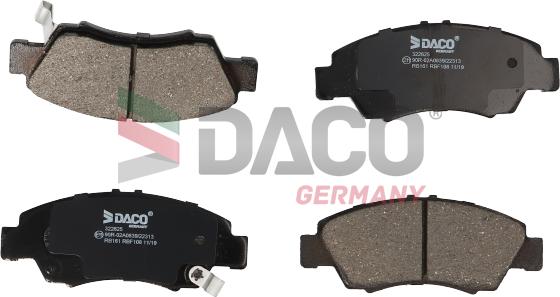 DACO Germany 322625 - Kit de plaquettes de frein, frein à disque cwaw.fr