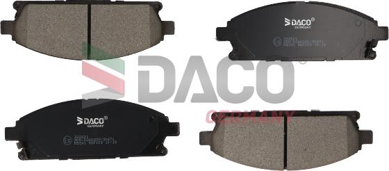 DACO Germany 322621 - Kit de plaquettes de frein, frein à disque cwaw.fr