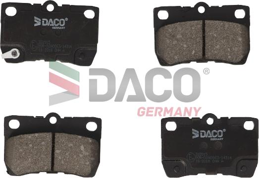 DACO Germany 322015 - Kit de plaquettes de frein, frein à disque cwaw.fr