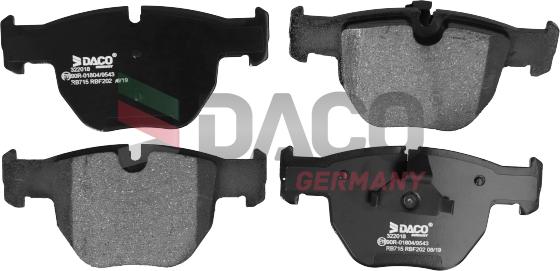 DACO Germany 322018 - Kit de plaquettes de frein, frein à disque cwaw.fr