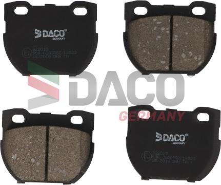 DACO Germany 322013 - Kit de plaquettes de frein, frein à disque cwaw.fr