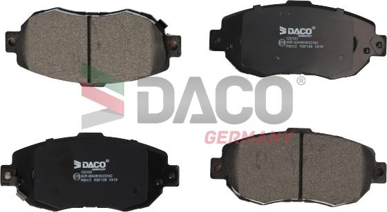 DACO Germany 322103 - Kit de plaquettes de frein, frein à disque cwaw.fr