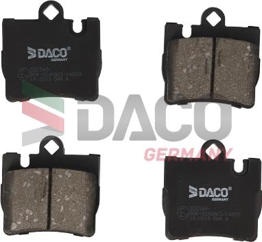 DACO Germany 322349 - Kit de plaquettes de frein, frein à disque cwaw.fr