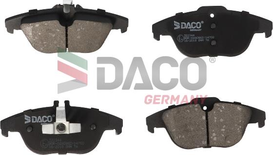 DACO Germany 322344 - Kit de plaquettes de frein, frein à disque cwaw.fr